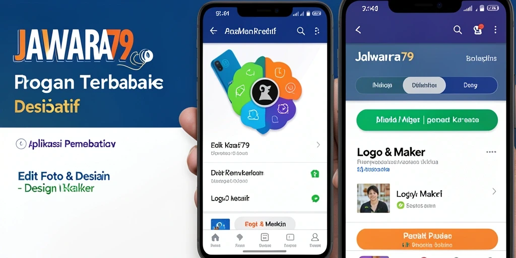 Tampilan antarmuka utama JAWARA79 untuk pembuatan logo yang kreatif.