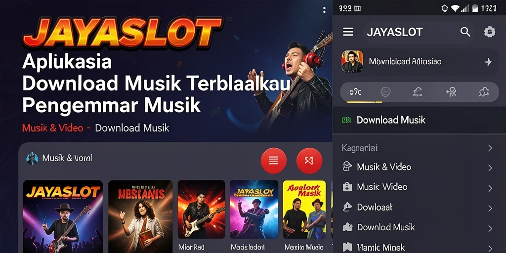 Tampilan antarmuka JAYASLOT yang intuitif untuk Download Musik