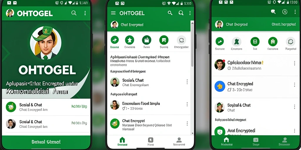 Antarmuka pengguna OHTOGEL yang sederhana dan modern untuk chat terenkripsi.