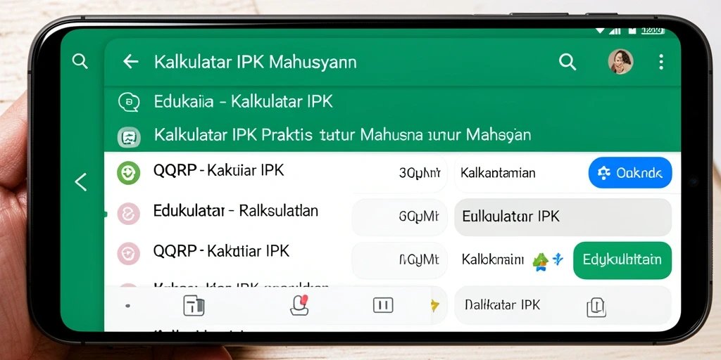 Antarmuka QQRP yang intuitif untuk Kalkulator IPK.